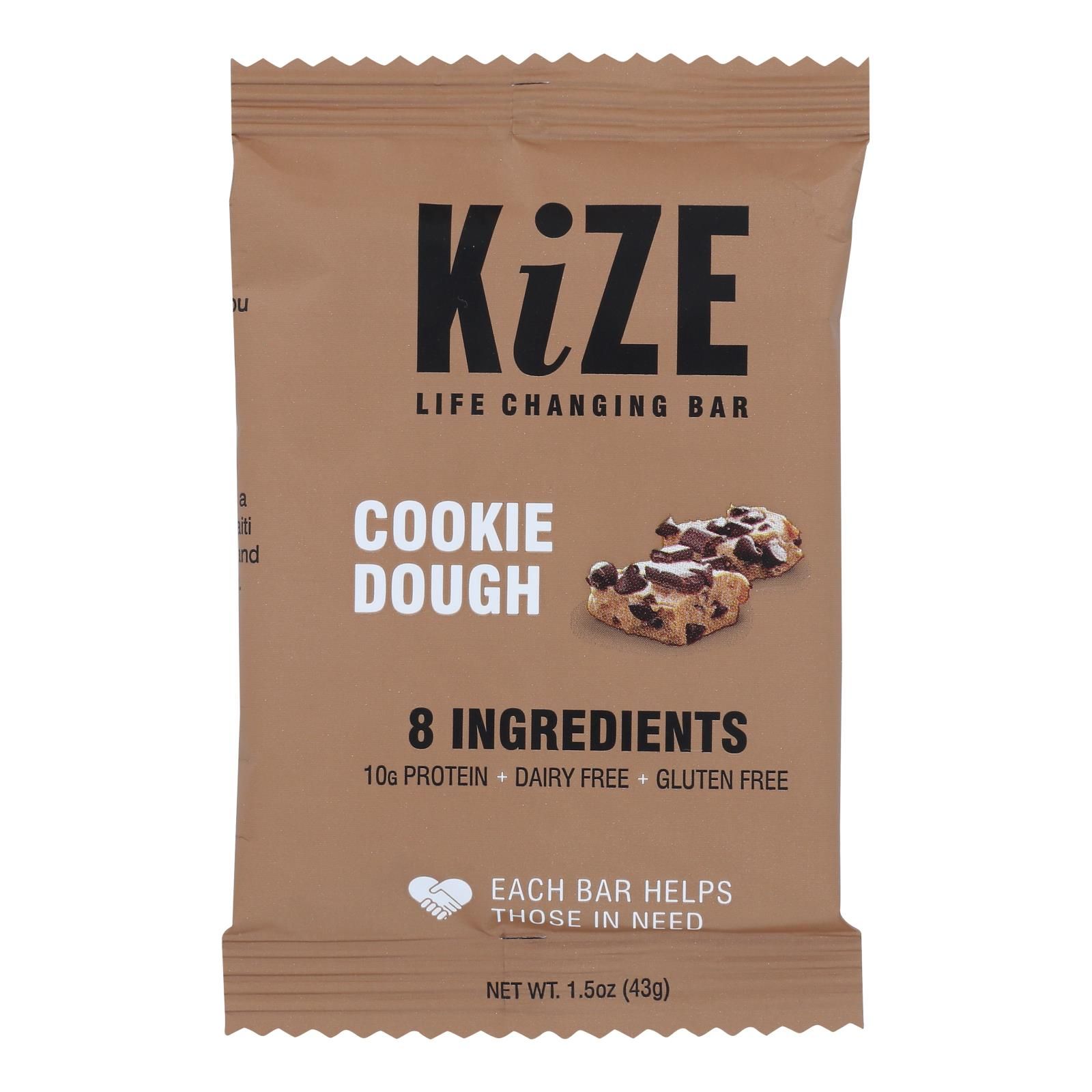 Kize Concepts - Energy Bar Raw Cookie Dough - Case Of 10-1.5oz Kize Concepts - Energy Bar Raw Cookie Dough - Case Of 10-1.5oz