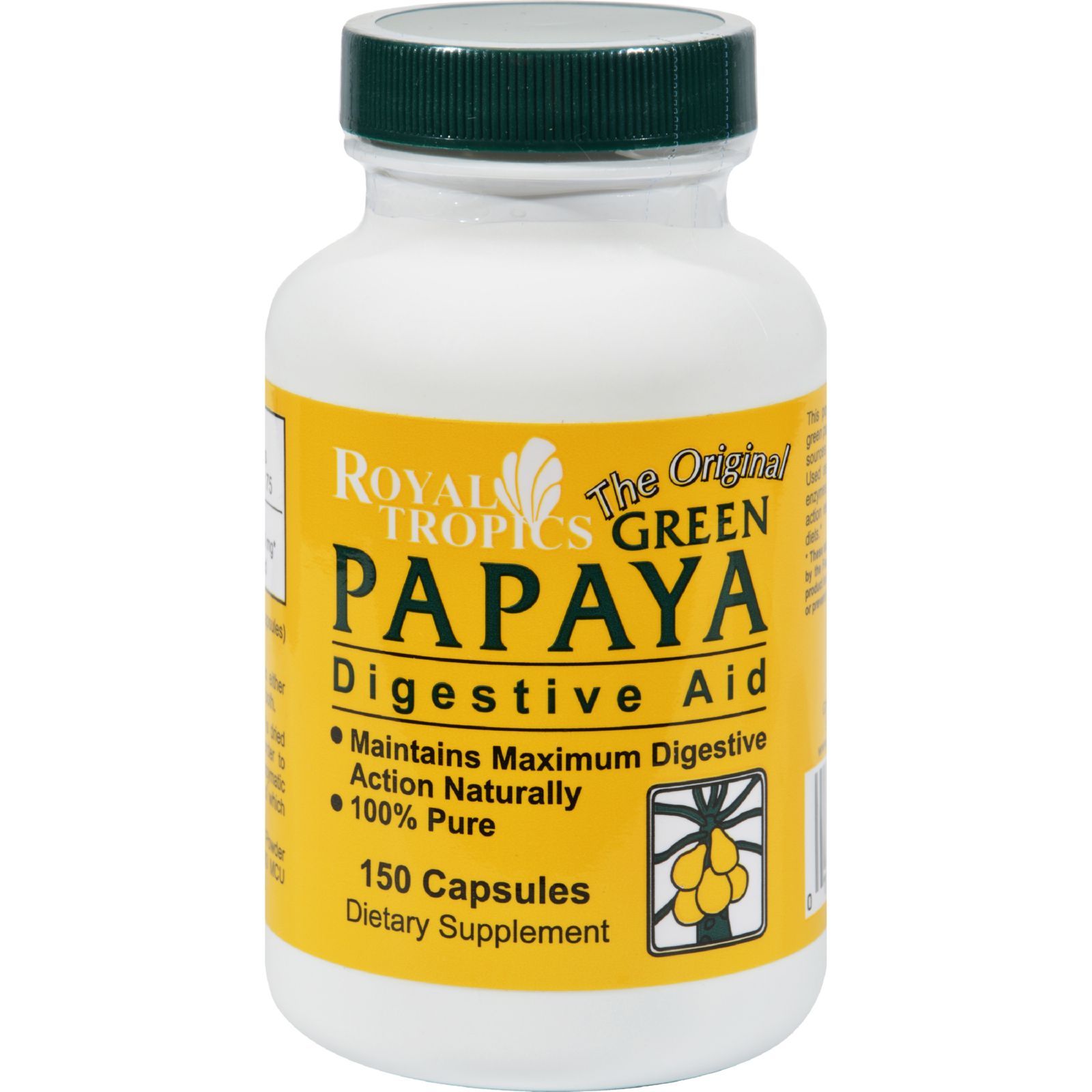 Royal Tropics The Original Green Papaya Digestive Aid - 150 Capsules Royal Tropics The Original Green Papaya Digestive Aid - 150 Capsules